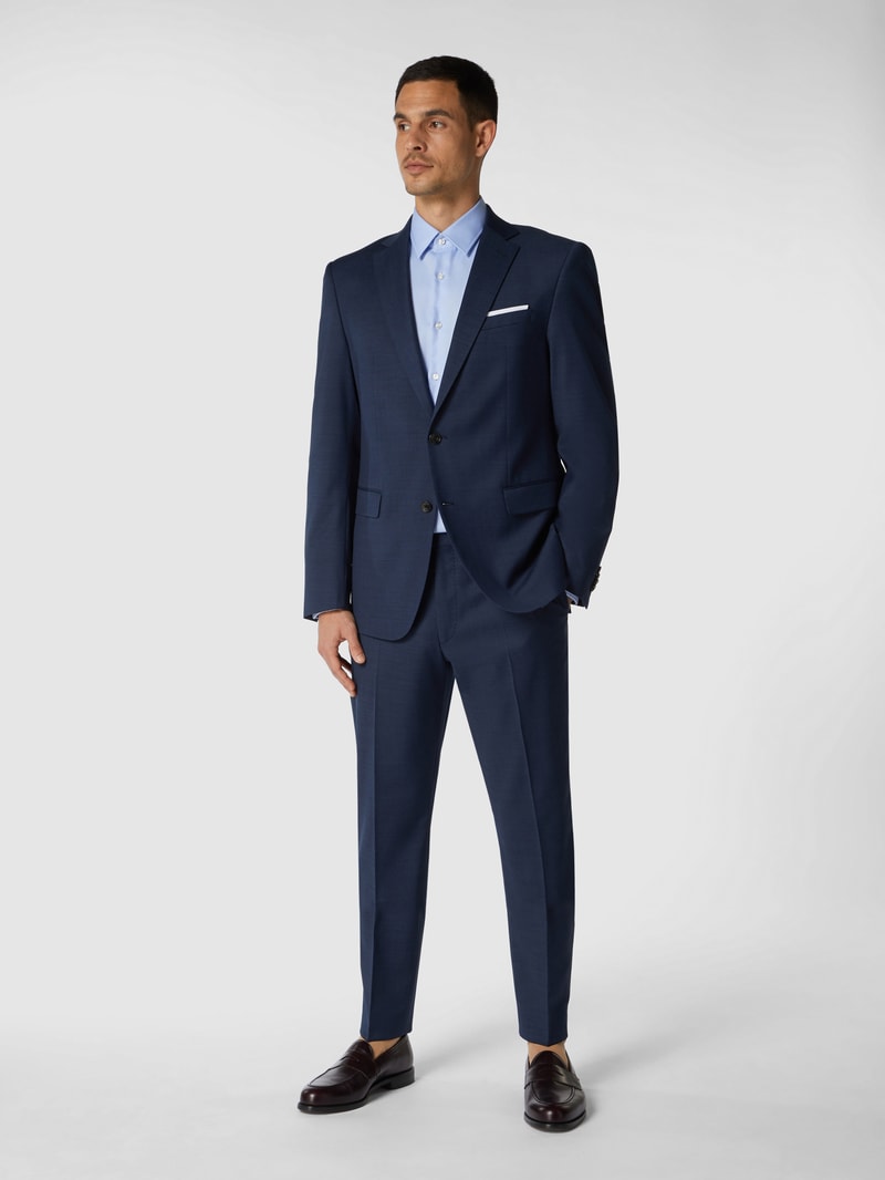 Modern Fit 2-Knopf-Sakko mit Schurwoll- und Stretch-Anteil Modell 'Finch' in blau