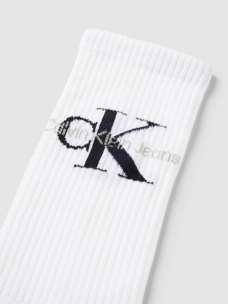 Socken mit Label-Detail in weiss