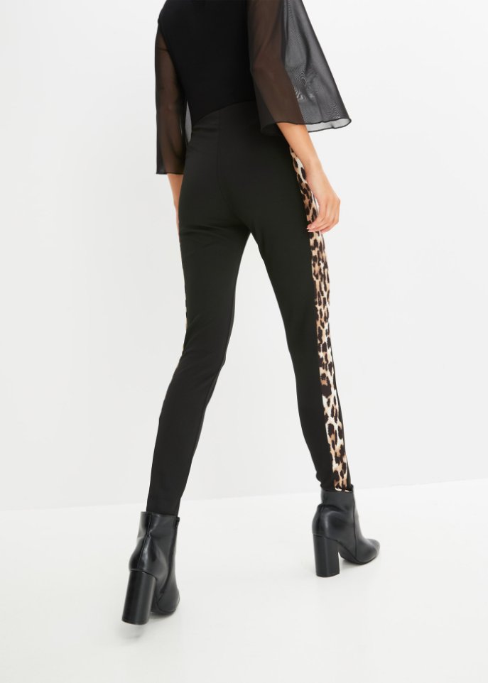 Leggings mit bedrucktem Einsatz
