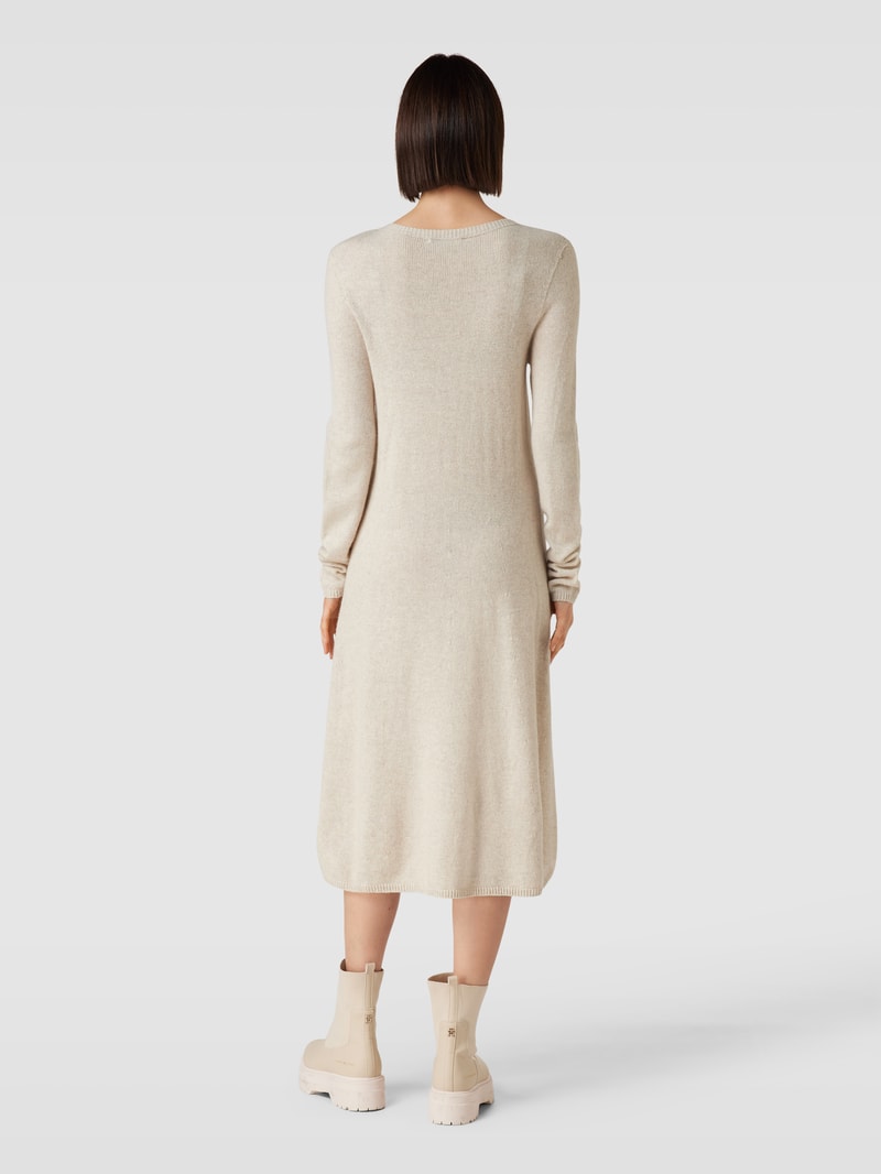 Strickkleid mit Rundhalsausschnitt in offwhite