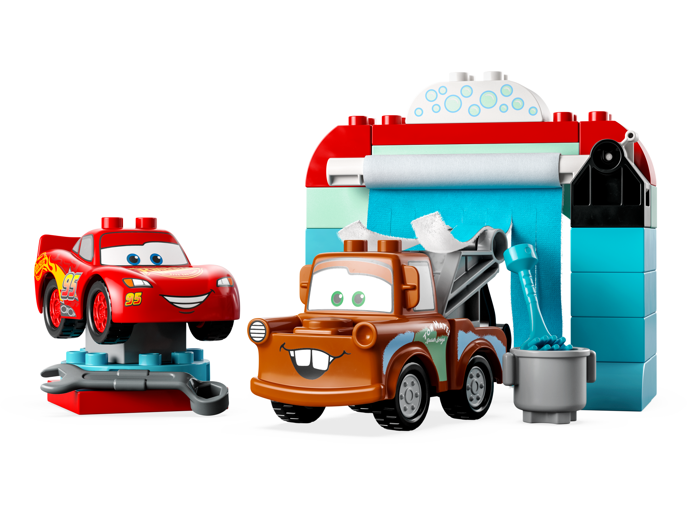 Lightning McQueen und Mater in der Waschanlage 10996