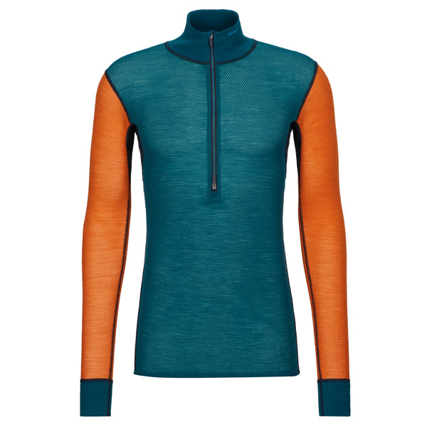 WOOL MESH 190 ZIP NECK M Herren - Funktionsshirt