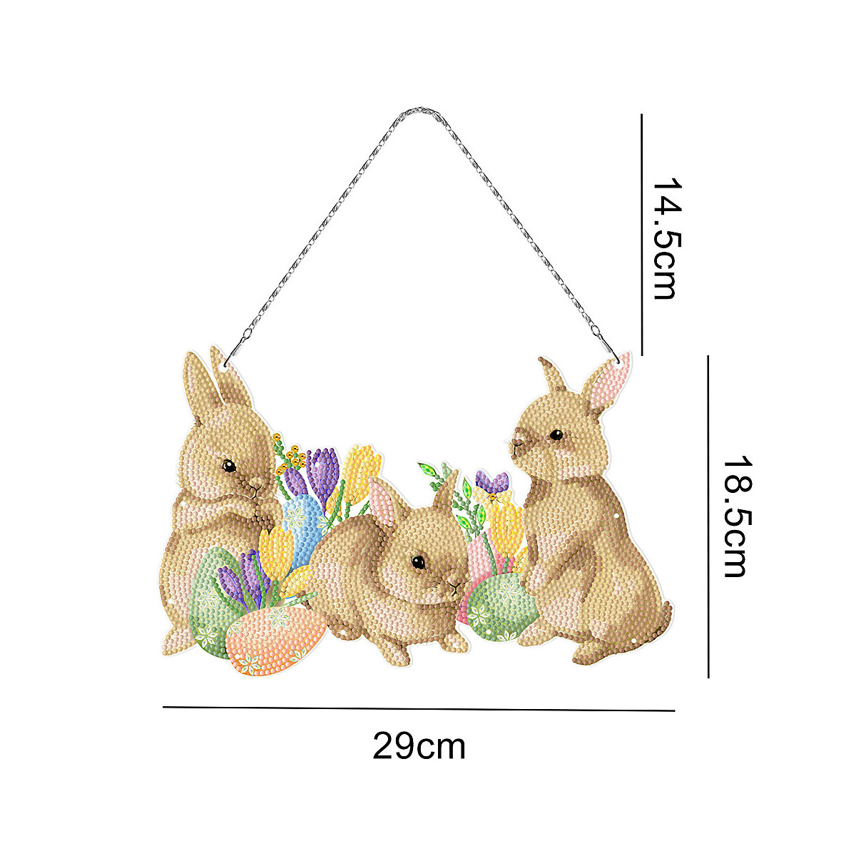 Diamand Painting Ostern Türschild Mitgebsel für Kinder