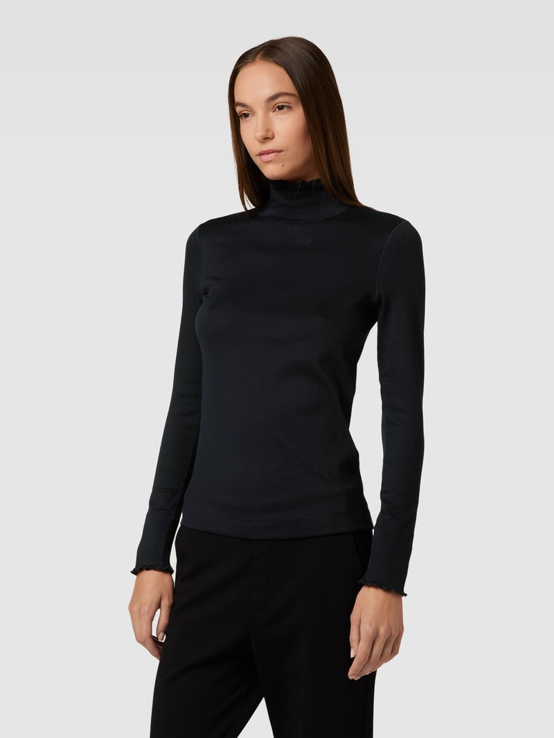 Longsleeve mit Turtleneck in schwarz
