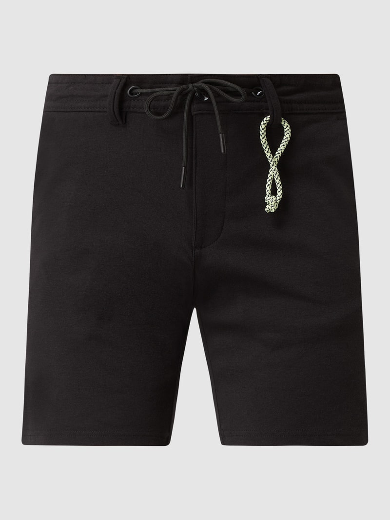 Slim Fit Chino-Shorts mit Stretch-Anteil in schwarz