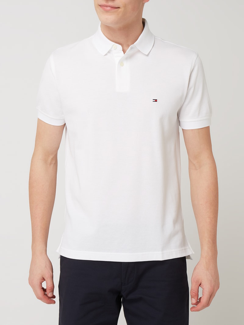 Regular Fit Poloshirt aus Piqué in weiß
