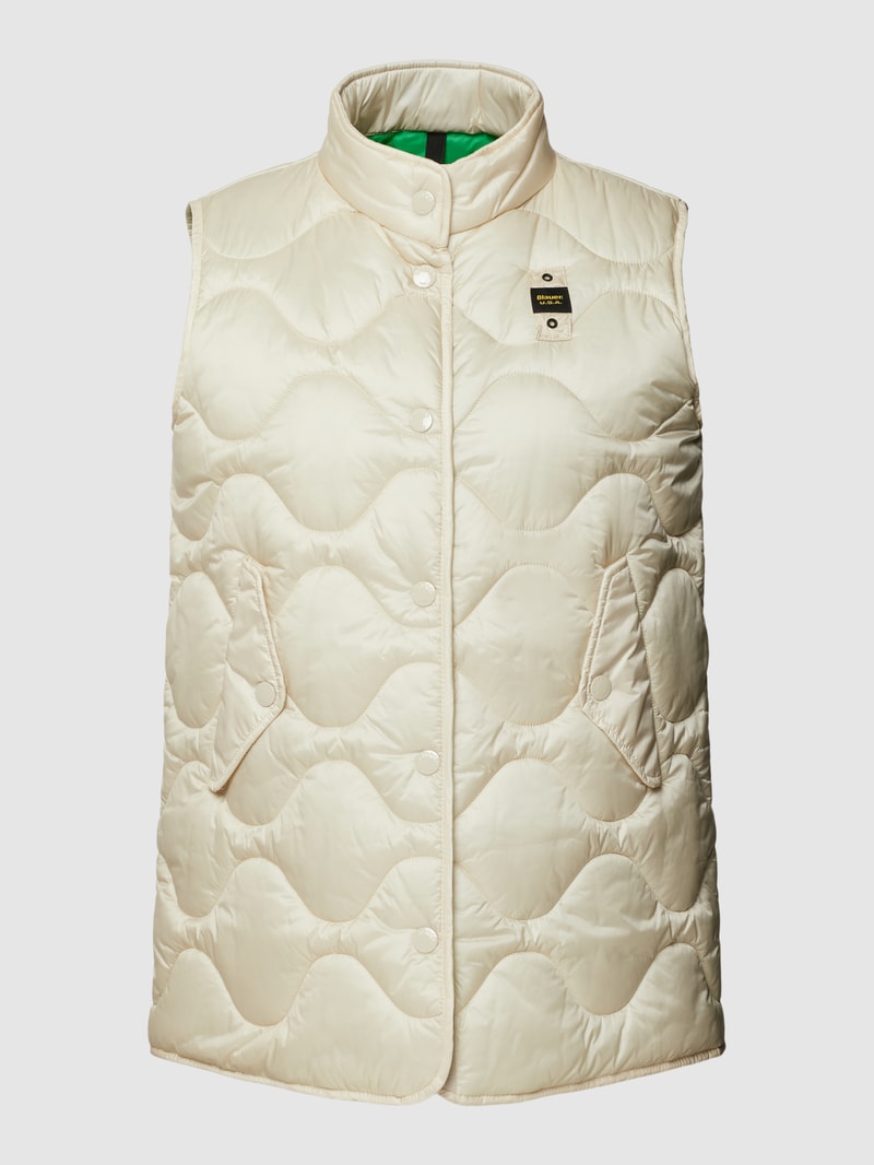 Weste mit Label-Details in beige