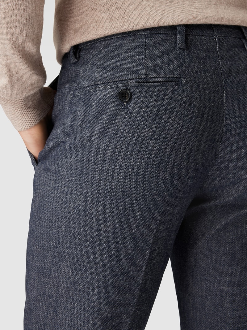Chino mit französischen Eingrifftaschen Modell 'DENTON' in marineblau