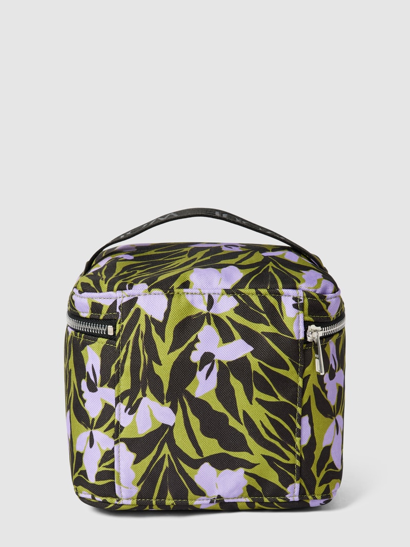 Kosmetiktasche mit kurzem Henkel Modell 'Adri' in olivgrün