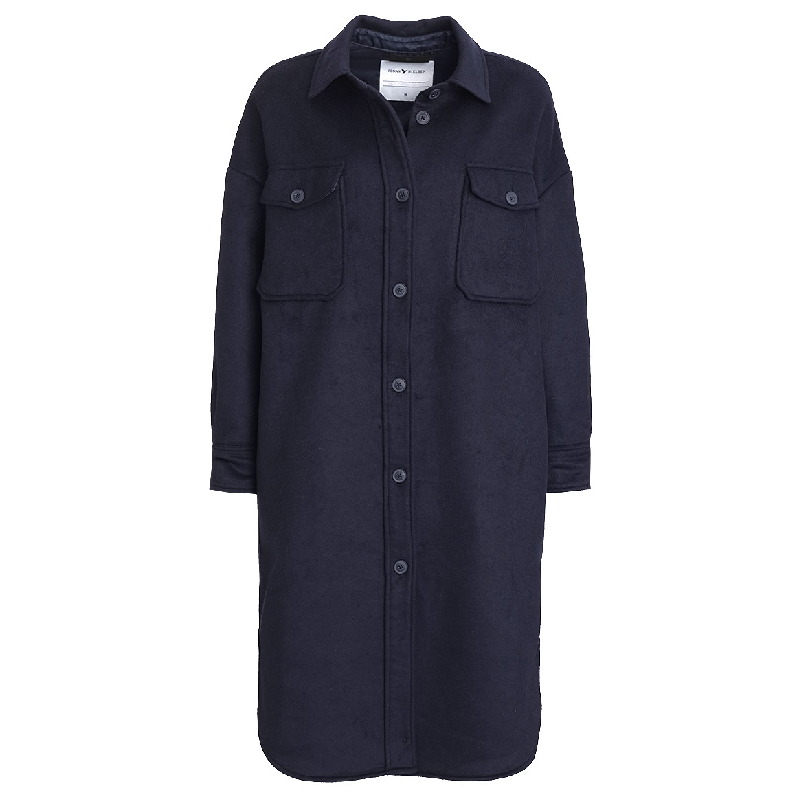 Damen Hemdjacke lang geschnitten