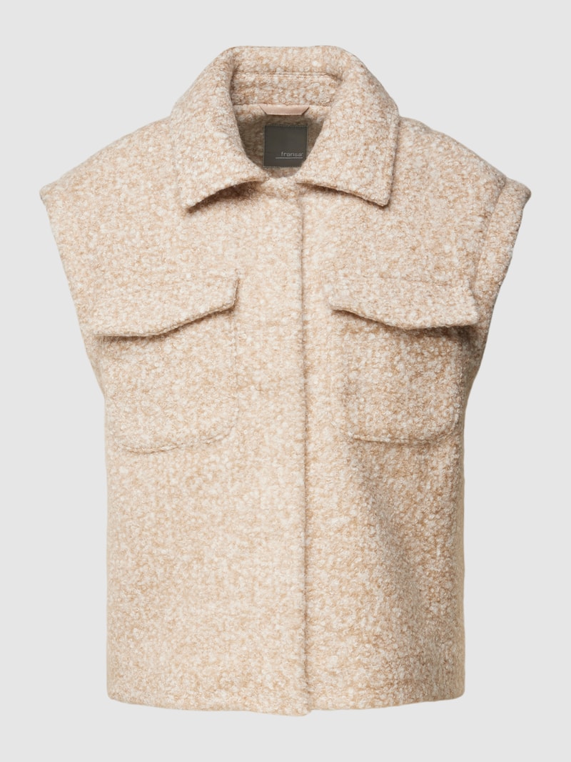 Weste mit Strukturmuster Modell 'Macha' in beige