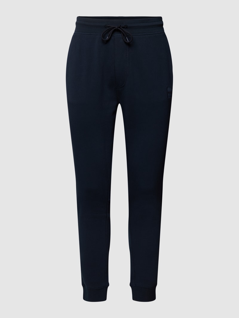 Sweatpants mit Label-Patch Modell 'Sestart' in dunkelblau