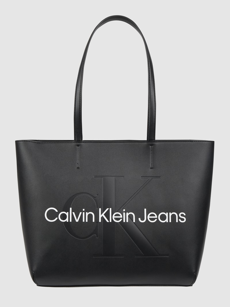 Shopper in Leder-Optik in schwarz