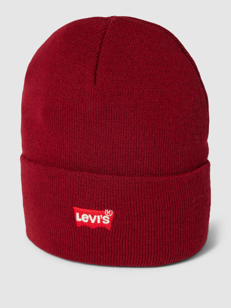 Mütze mit Logo-Stitching Modell 'RED BATWING' in dunkelrot