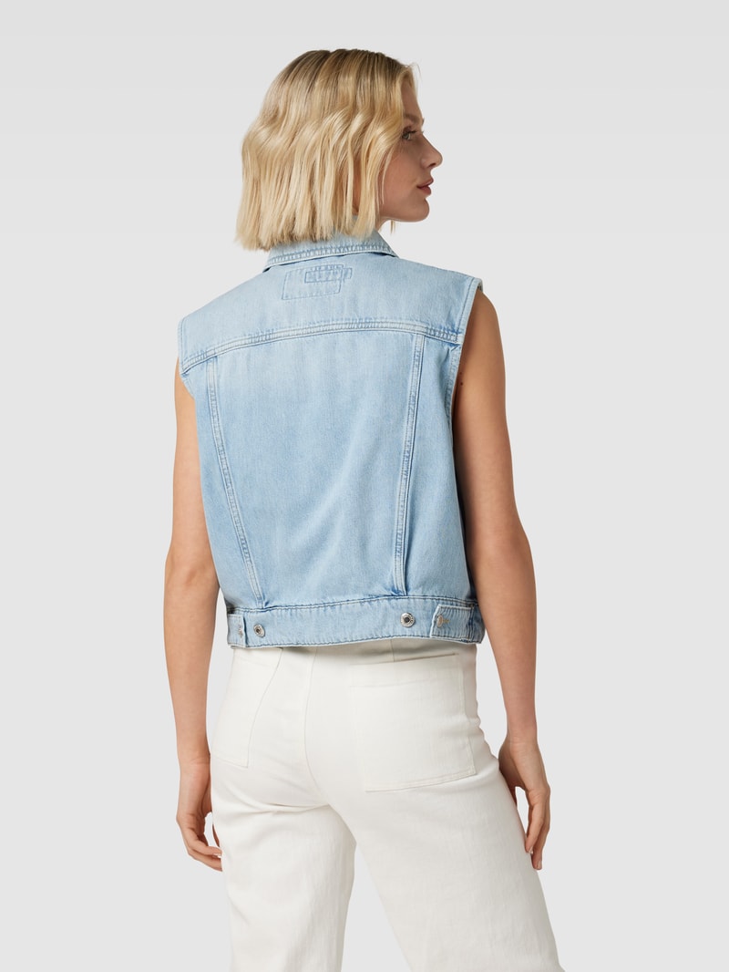 Weste in Denim-Optik Modell 'HANSALL' in bleu meliert