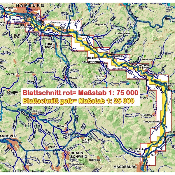 TOURENATLAS TA8 WASSERWANDERN 08 MAGDEBURG-HAMBURG - Reiseführer