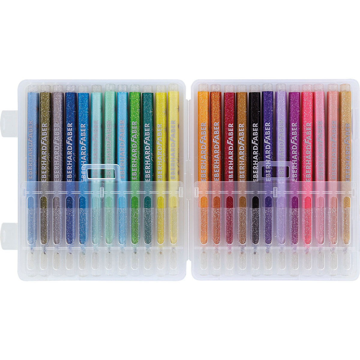 Glitter-Fasermaler, 24 Farben