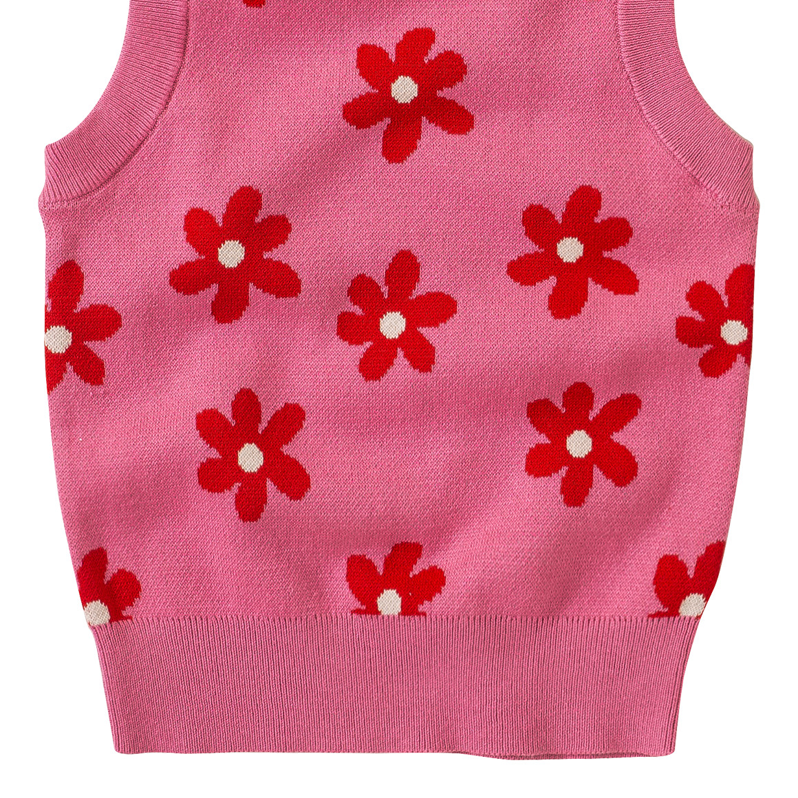 Mädchen Pullunder mit Blumen-Allover