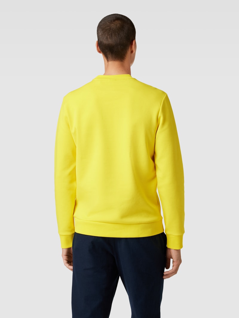 Sweatshirt mit Label-Print Modell 'Salbo' in gelb