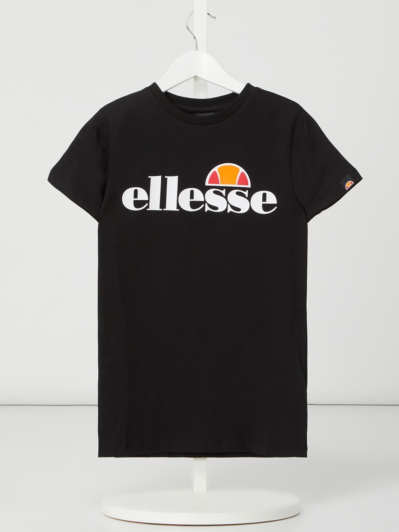 T-Shirt mit Logo Modell 'Jena' in schwarz