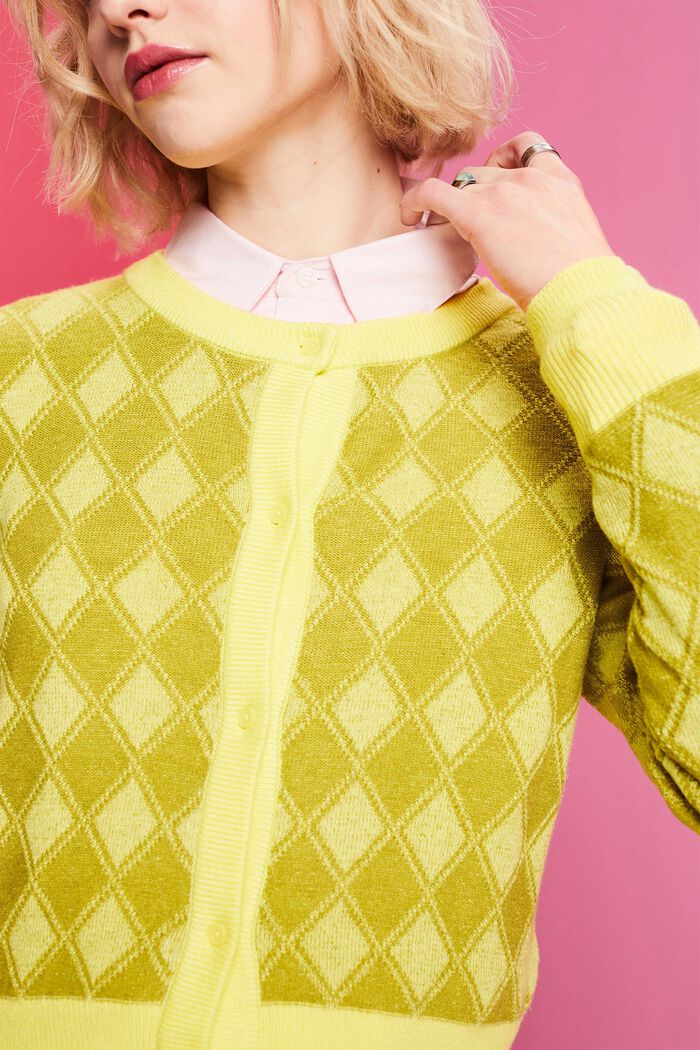 Cardigan mit Argyle-Muster