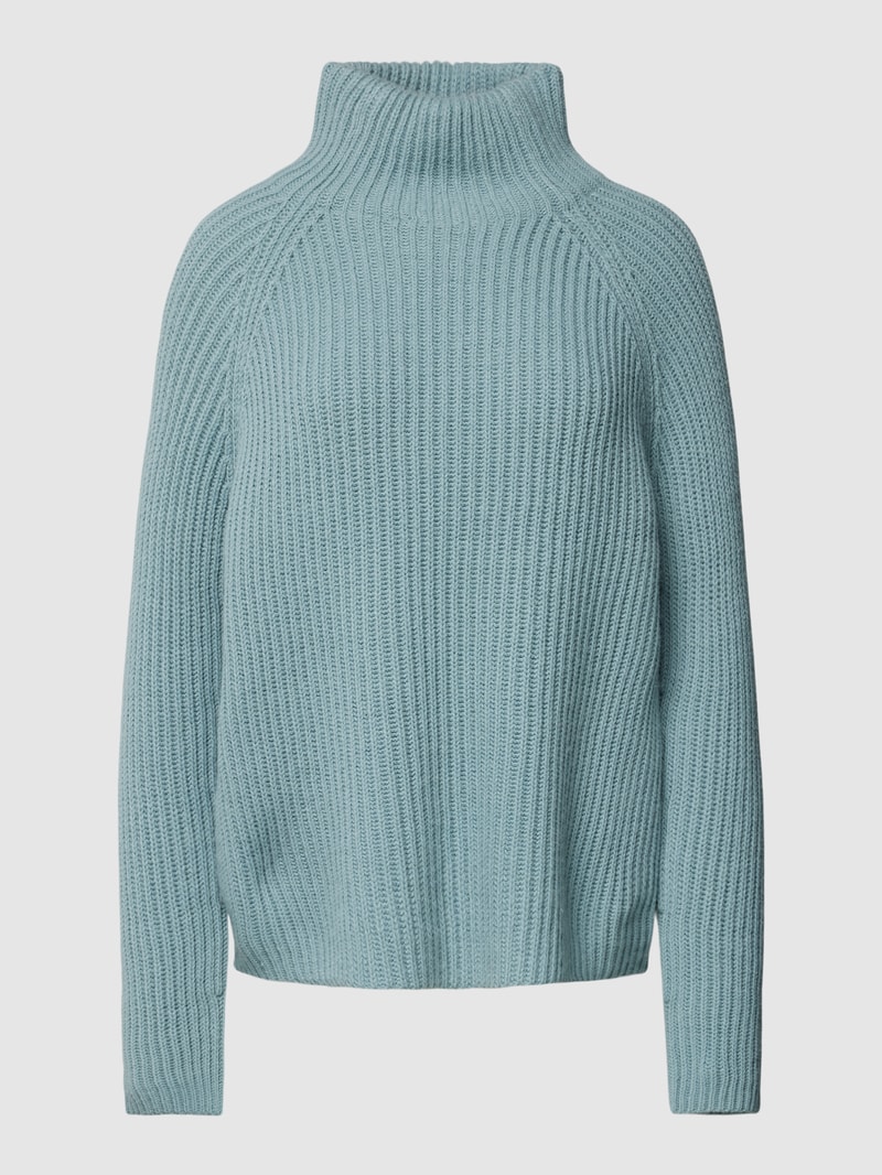 Strickpullover mit Stehkragen Modell 'ARWEN' in rauchblau