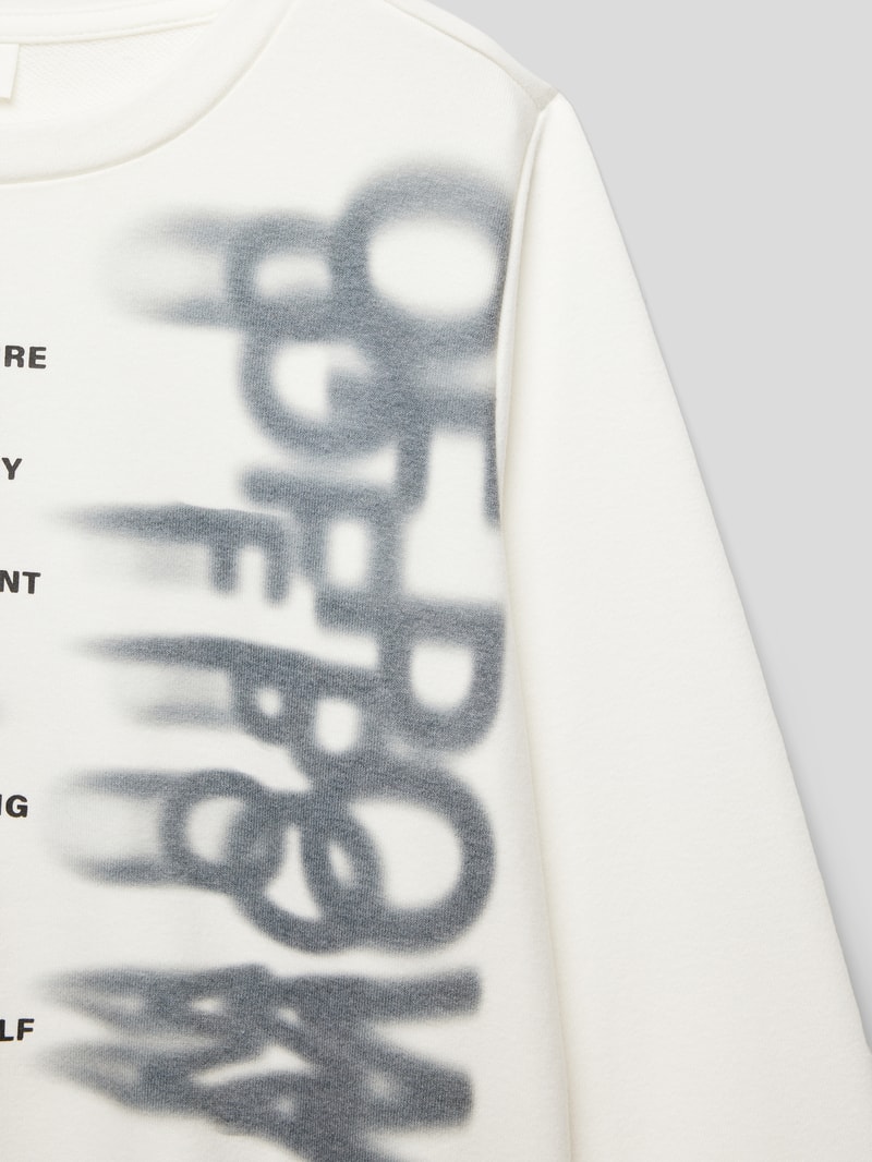 Sweatshirt mit Motiv-Print in weiß