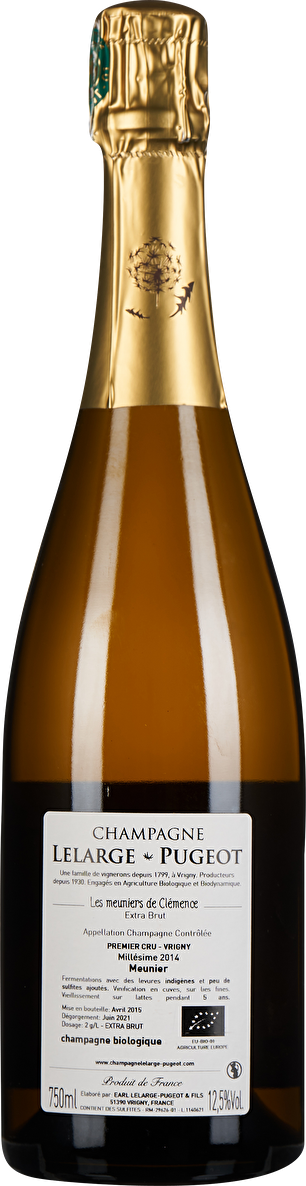 Lelarge-Pugeot Champagne Premier Cru Extra Brut Les Meuniers de Clémence 2015
