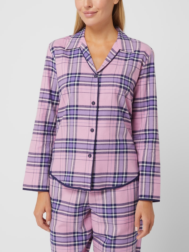 Pyjama-Oberteil aus Baumwolle Modell 'Violet' in rosa