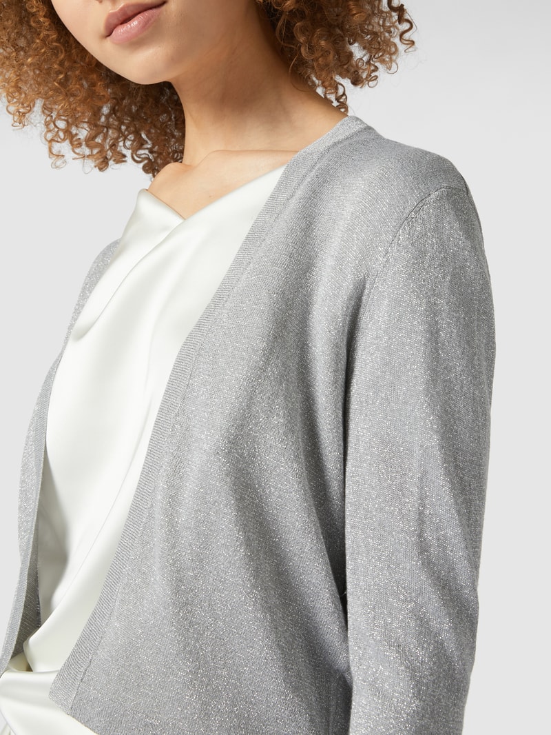 Bolero mit Effektgarn in silber meliert