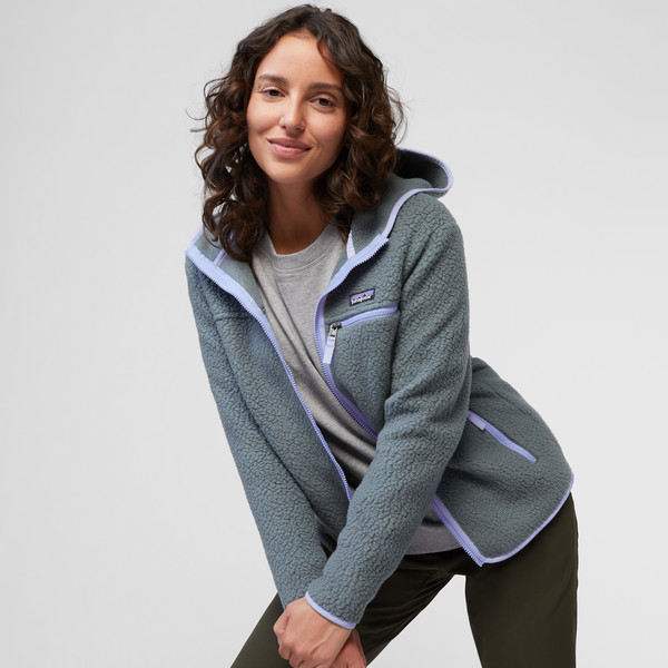 W' S RETRO PILE HOODY Damen - Fleecejacke