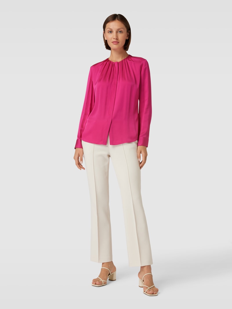 Blusenshirt mit Raffungen Modell 'Banorah' in pink