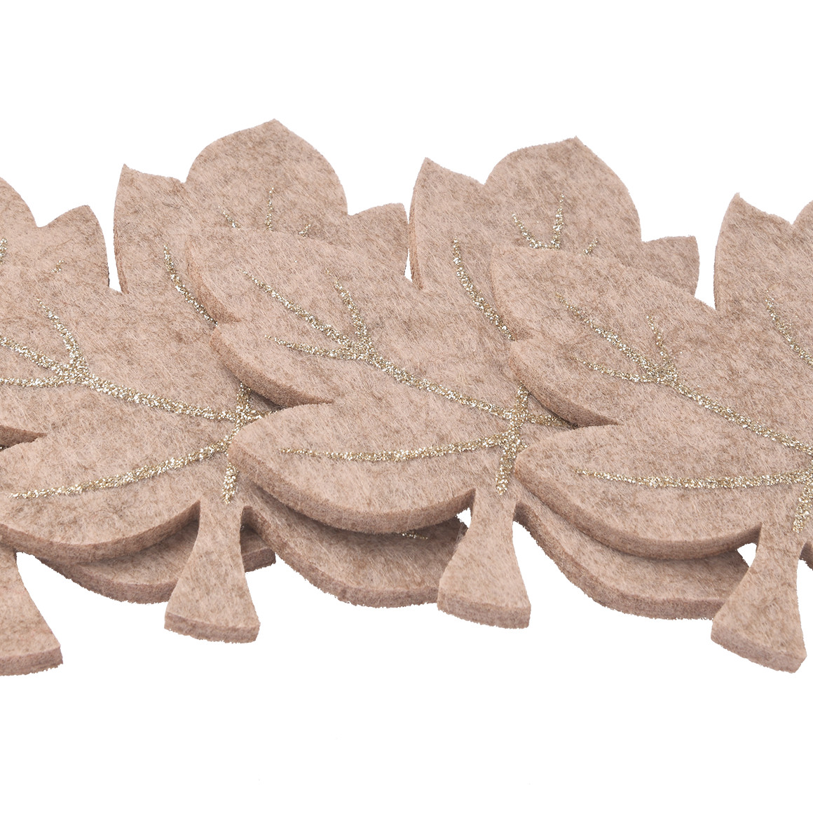 4 Filzuntersetzer in Blatt-Form