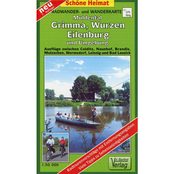Radwander- und Wanderkarte Muldental, Grimma, Wurzen, Eilenburg und Umgebung 1 : 50 000 - Wanderkarte
