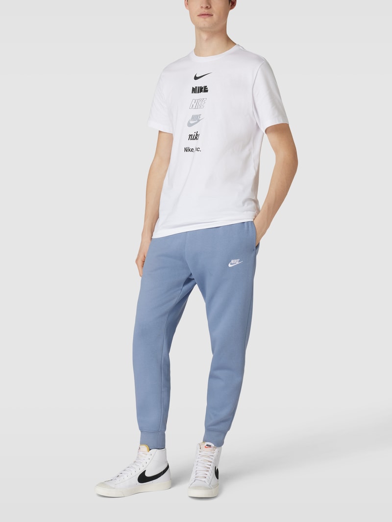 Sweatpants mit Label-Stitching Modell 'CLUB' in dunkelblau