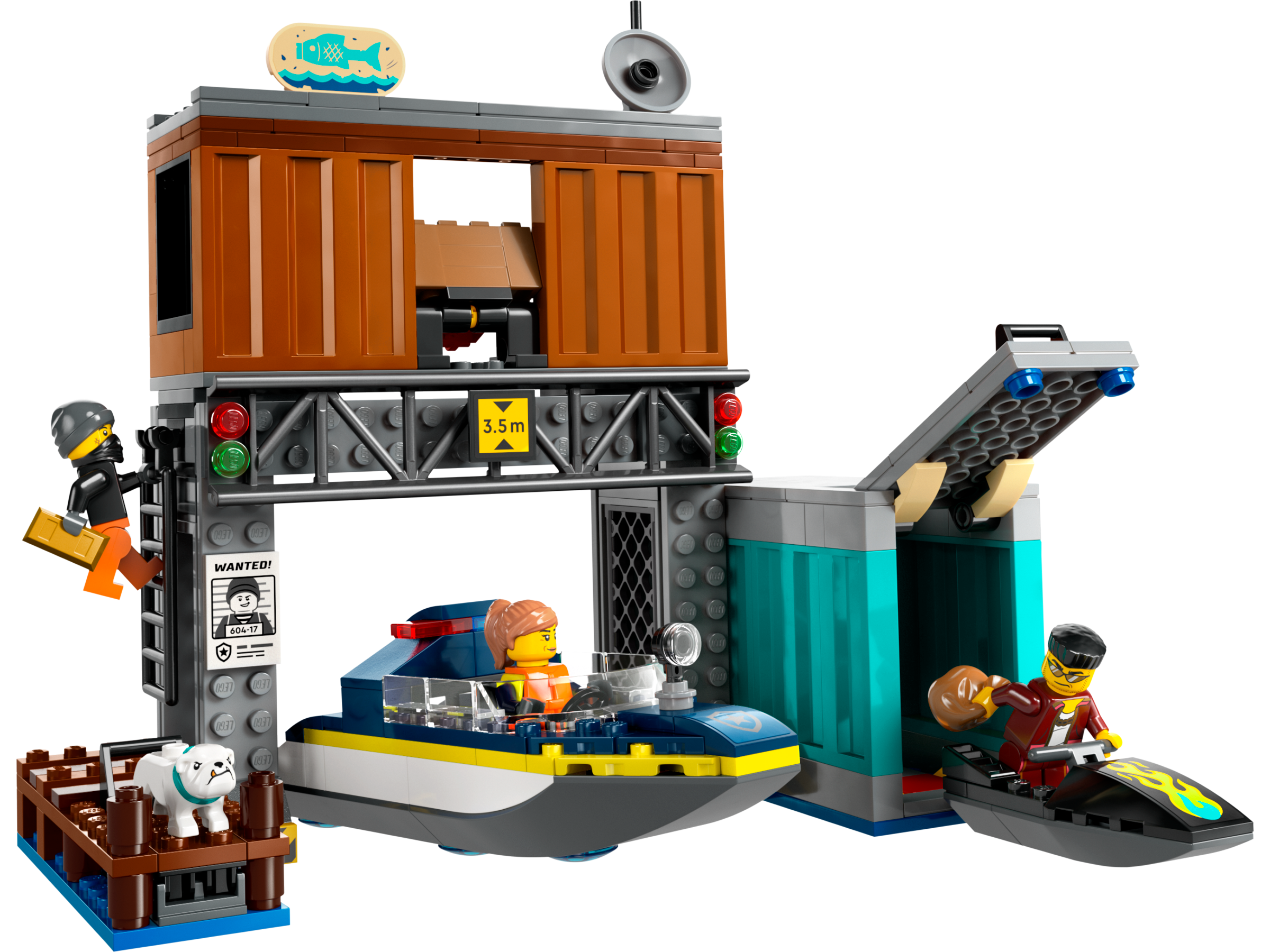 Polizeischnellboot und Ganovenversteck 60417