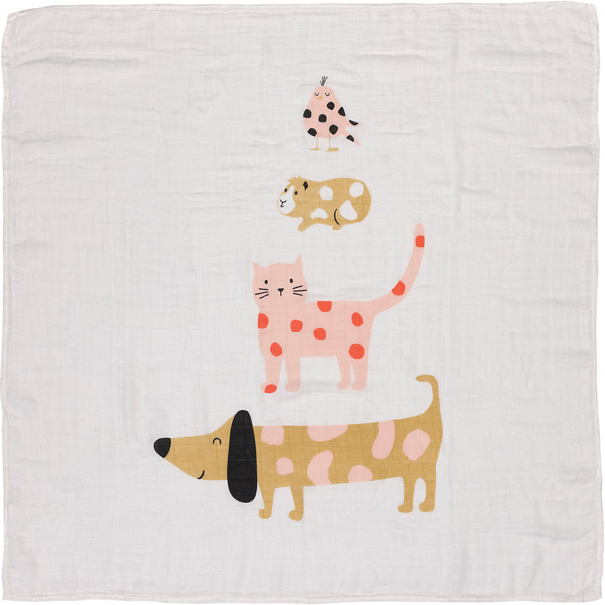 Mulltuch/Spucktuch Little Mateys spicy orange, 80 x 80 cm, 3 Stück