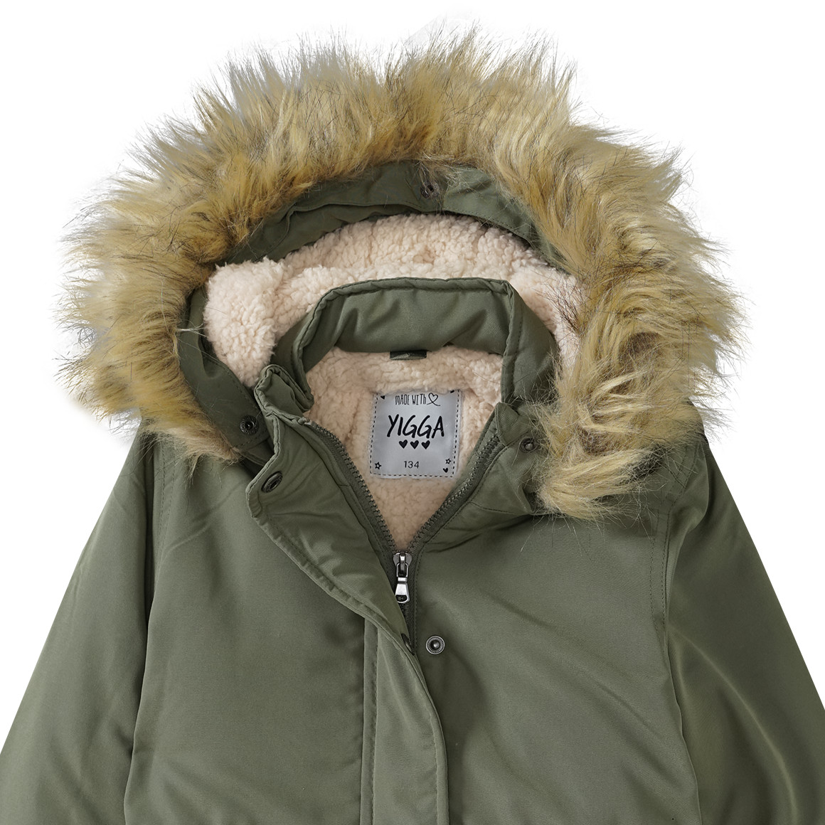 Mädchen Parka mit Felimitat