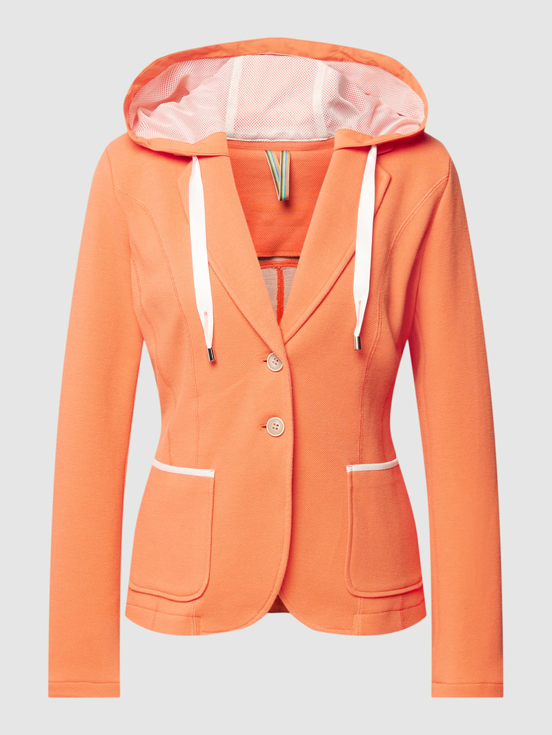 Blazer mit Kapuze in orange