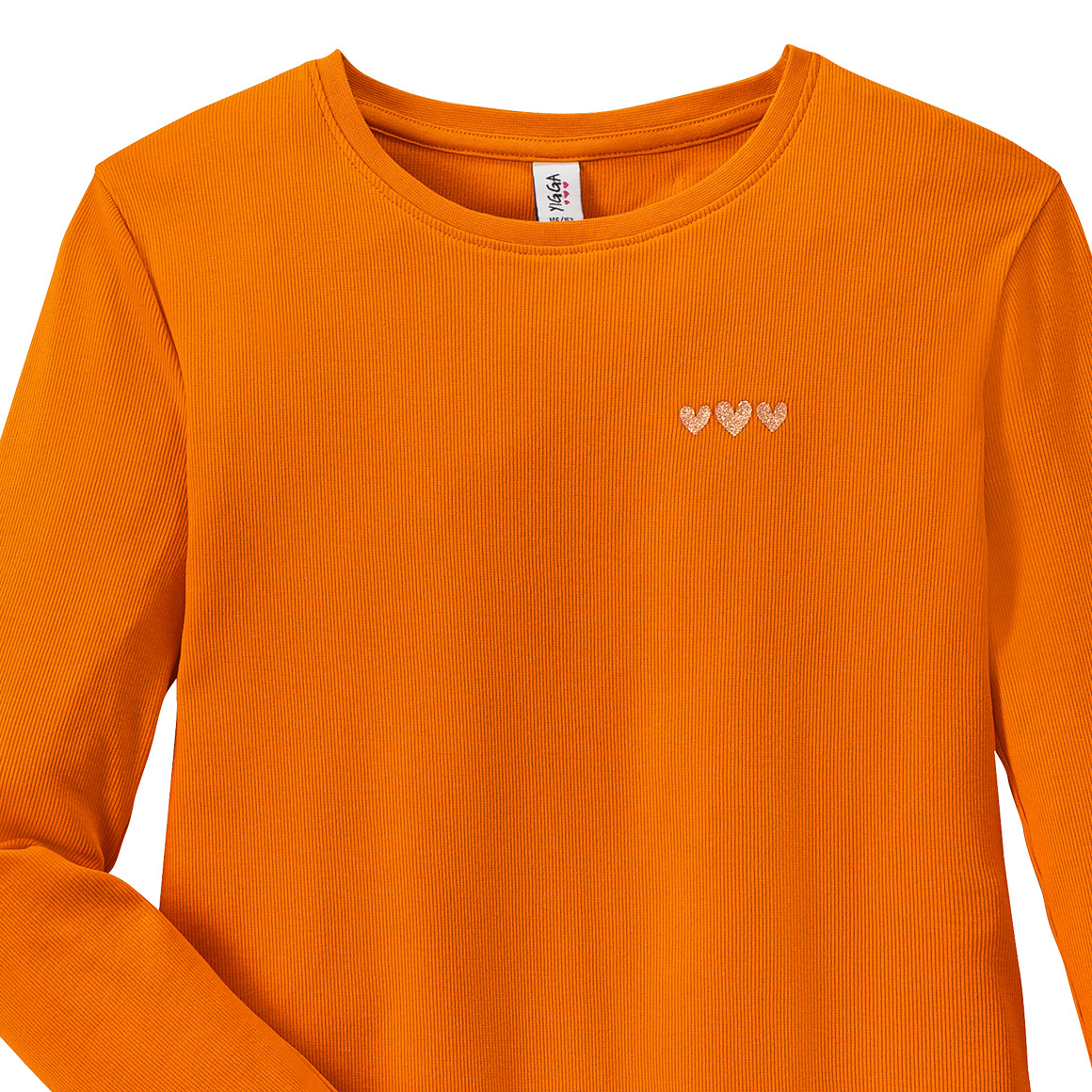Mädchen Langarmshirt mit Wellenbündchen