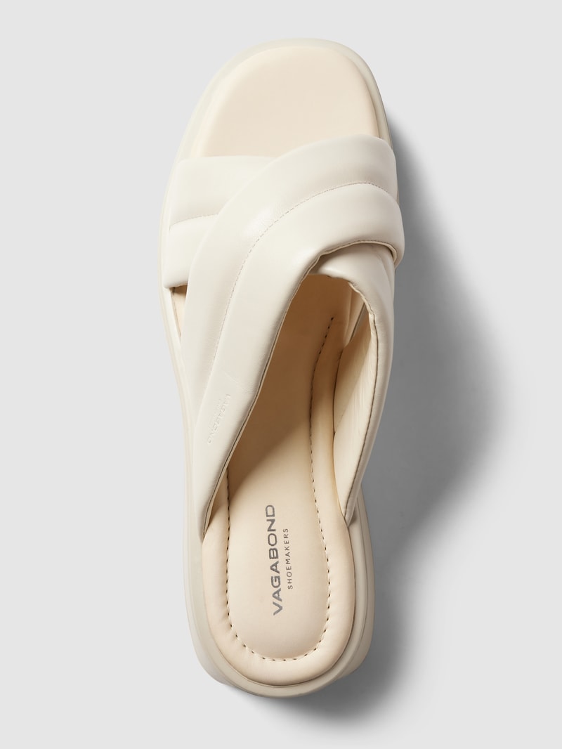 Pantoletten mit Plateausohle Modell 'COURTNEY' in offwhite