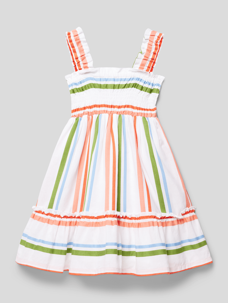 Kleid mit Streifenmuster in ecru