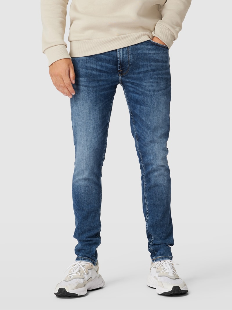 Slim Fit Jeans im 5-Pocket-Design Modell 'WARP' in hellblau