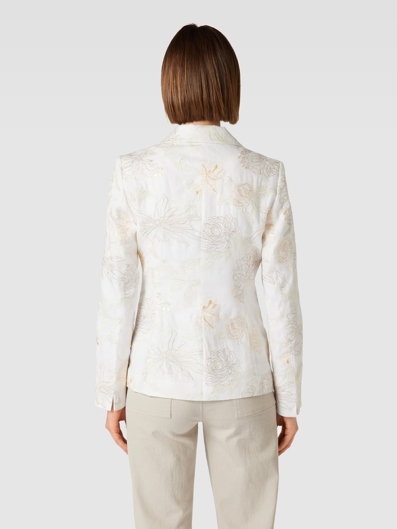 Blazer mit Allover-Print in offwhite