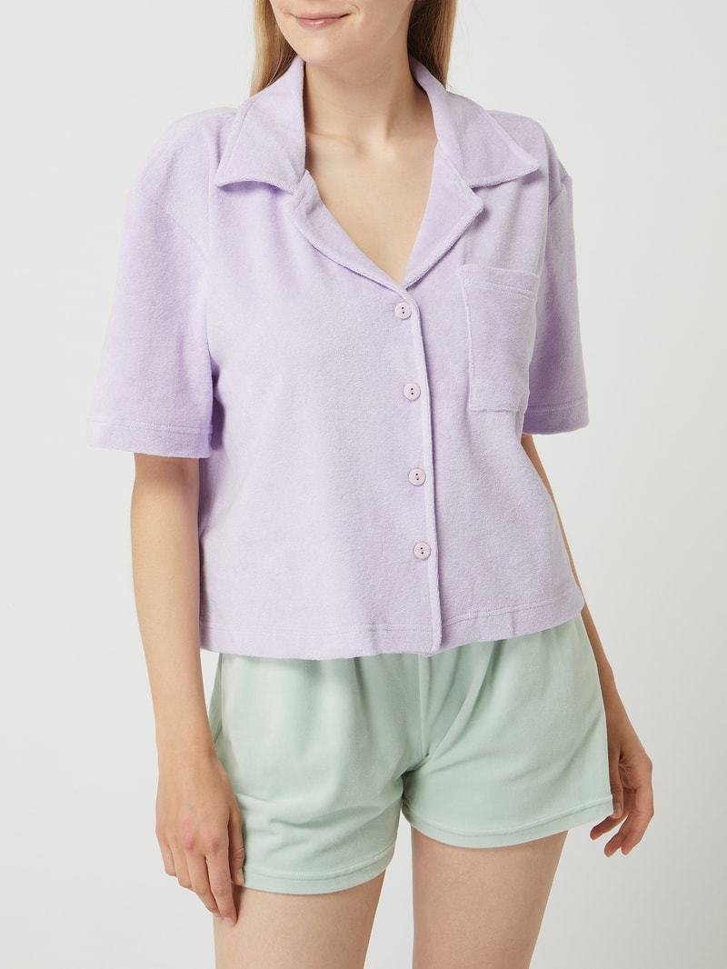 Pyjama-Oberteil aus Frottee Modell 'Towel' in purple