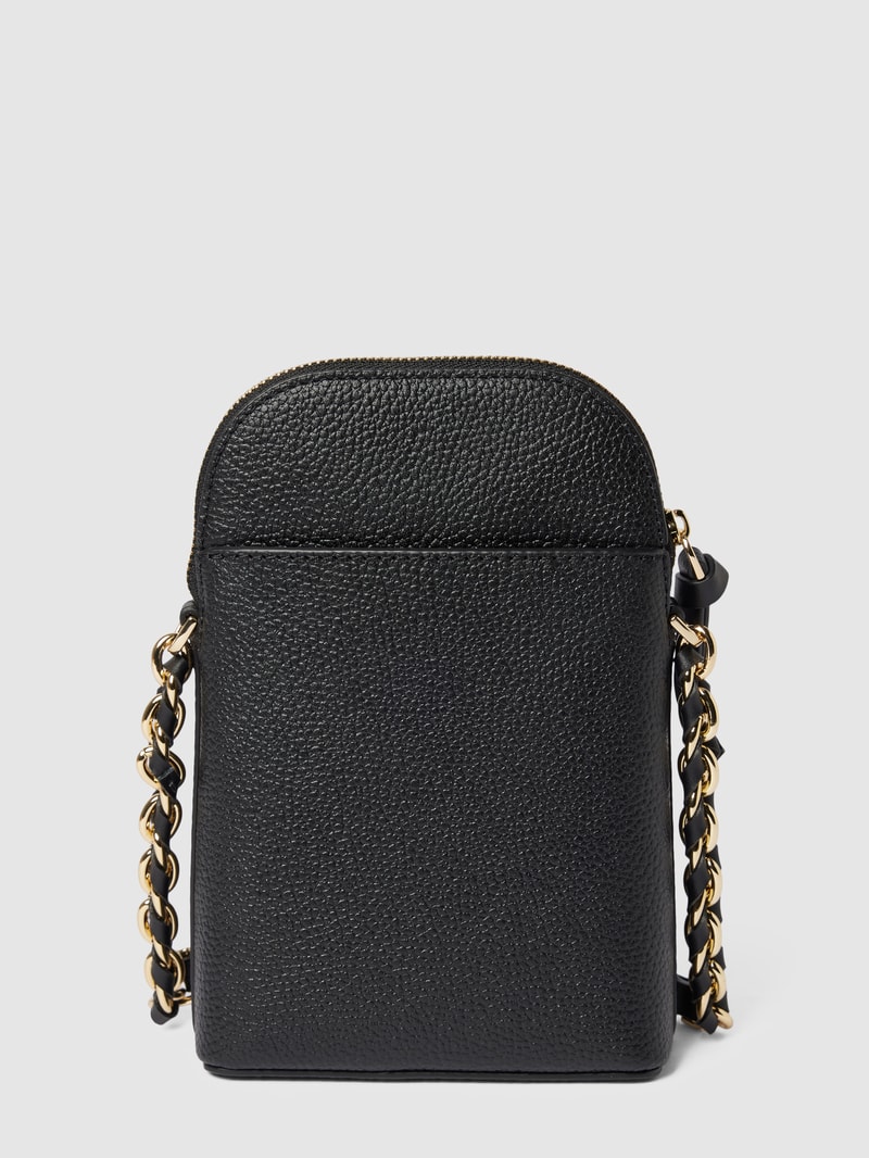 Crossbody Bag mit Label-Applikation Modell 'JET SET CHARM' in schwarz