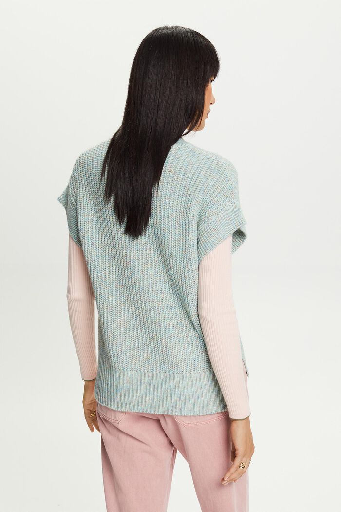 Ärmelloser Rippstrickpullover