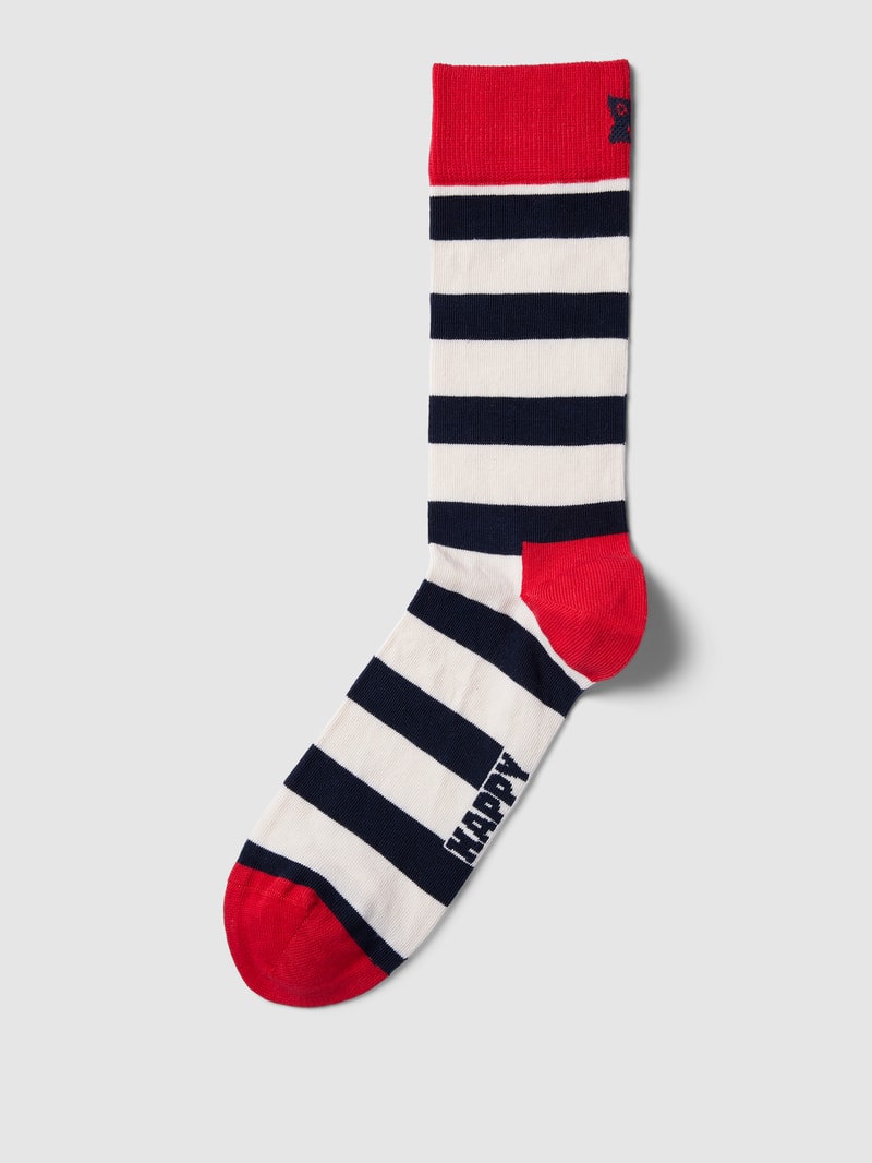 Socken mit Streifenmuster in marineblau