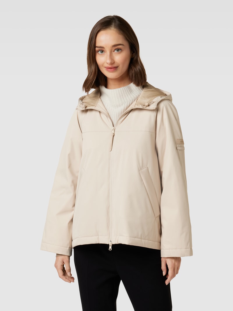 Jacke mit Kapuze Modell 'DELIS' in offwhite
