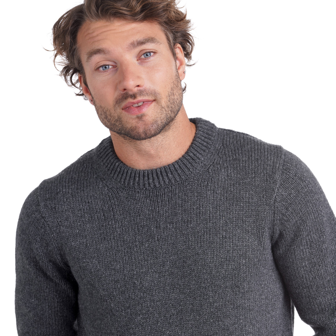 Herren Strickpullover unifarben